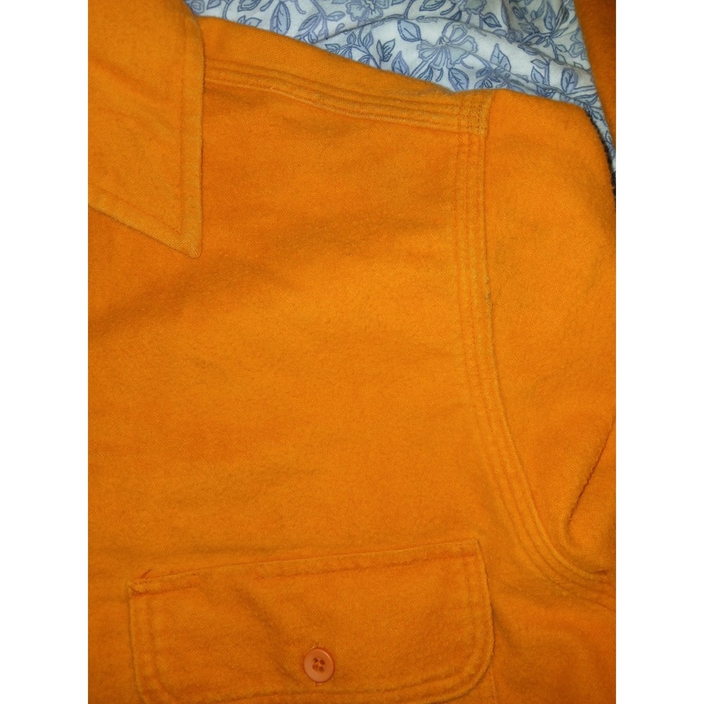 Vtg Carhartt Rugged Outdoor Wear Shirt Men's Med Orange Chamois Flannel Work USA - Picture 11 of 12